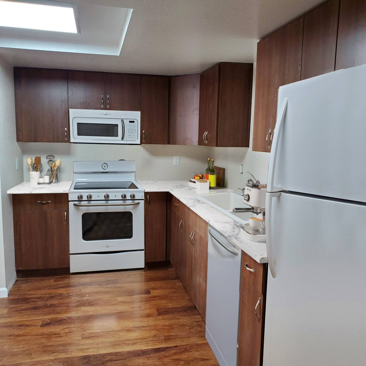 Photo of kitchen in senior living apartment